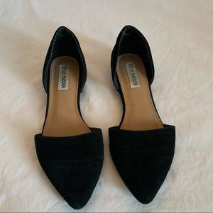Steve Madden Black Suede Flats